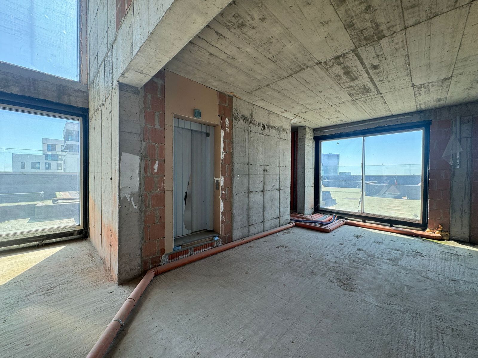 Private lift opening directly inside the residence — Cloud 9 Penthouse, Pipera Bucharest